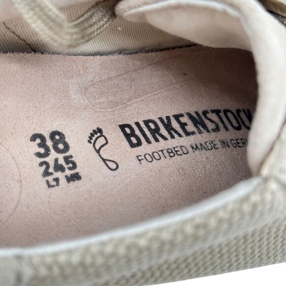 Birkenstock Sneaker Bend Low Canvas Suede 38 7 Women's Sandcastle Athletic Shoes - Picture 3 of 10
